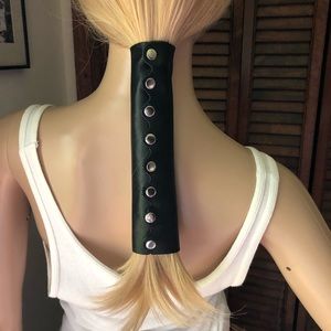 The Original Black Leather Biker Hair Glove